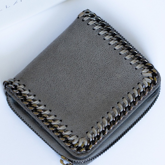 Stella McCartney Small Falabella Zip Around Wallet Color Gray. - Picture 3 of 5